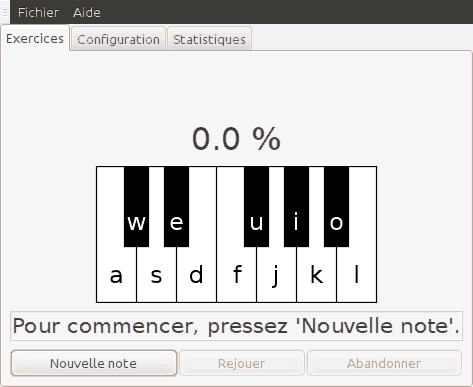 Copie d'écran du logiciel.